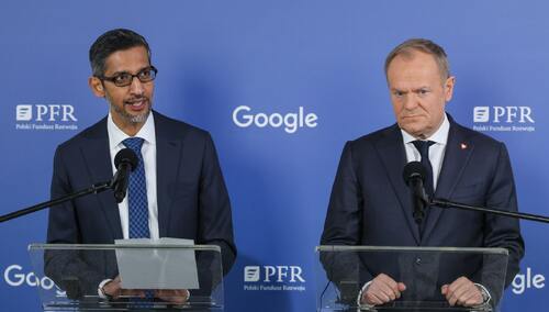 Dyrektor Google Sundar Pichai oraz premier Donald Tusk
