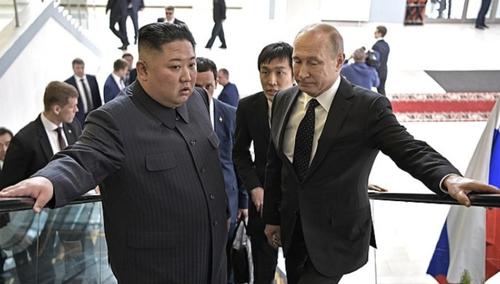 Kim Dzong Un i Władimir Putin