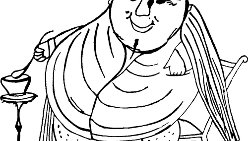 Otyły mężczyzna. Ilustracja poglądowa