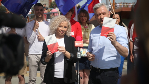 Katarzyna Kotula i Robert Biedroń 