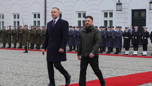 Prezydent Karol Nawrocki oraz prezydent Ukrainy Wołodymyr Zełenski