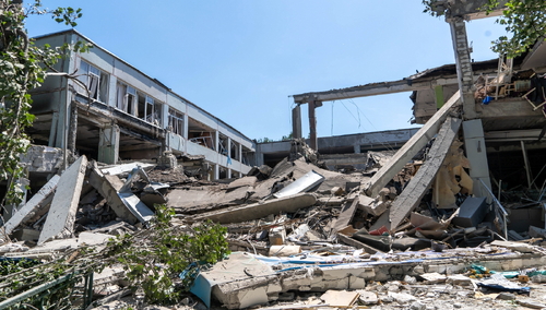 Charków - zniszczenia wskutek działań wojennych