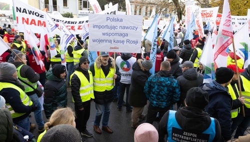 Pikieta pracowników Zakładów Chemicznych "Police" 
