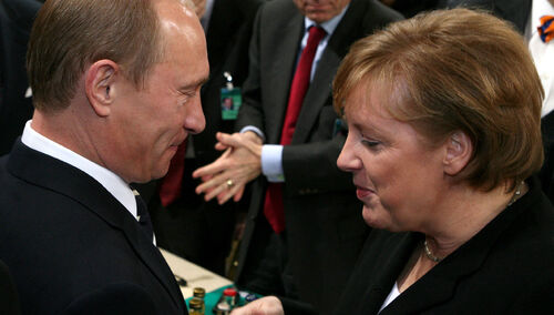 Angela Merkel i Władimir Putin