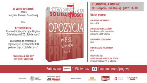 30 sierpnia w historycznej Sali BHP odbędzie się prezentacja wydawnictw IPN o Solidarności