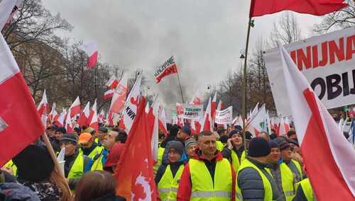 protest rolników w Warszawie 