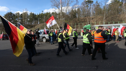 Protest rolników na granicy polsko-niemieckiej