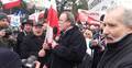 Adam Borowski na manifestacji