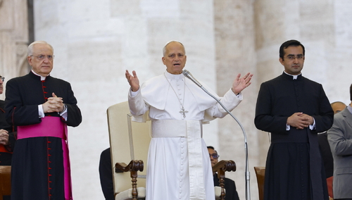 Leon XIV na audiencji ogólnej