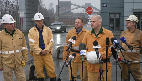 Konferencja prasowa przed PG Silesia
