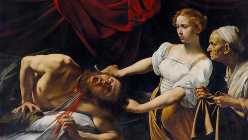 Judyta odcinająca głowę Holofernesa, Caravaggio 1602