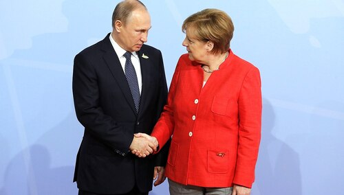 Władimir Putin i Angela Merkel