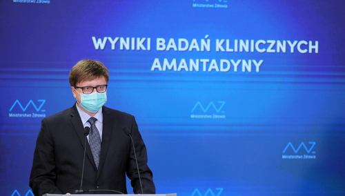 Konferencja ws. amantadyny, na zdjęciu prof. Adam Barczyk