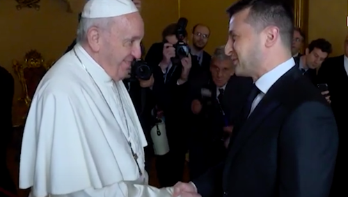 Papież Franciszek i Wołodymyr Zełenski