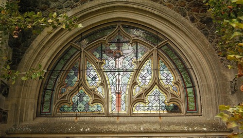 witraż, kościół, Francja