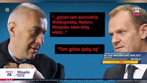 Michał Karnowski na antenie Telewizji wPolsce24 ujawnił fragment taśm