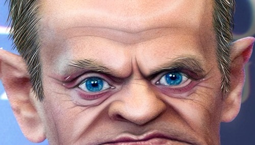 Karykatura Donalda Tuska
