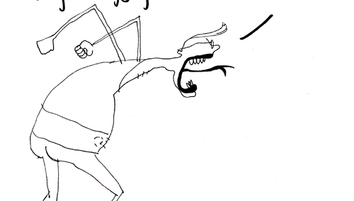 [Nowy rysunek Krysztopy] "Przestań ta parszywą mordą..."