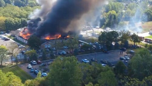 Pożar w Grand Blanc w stanie Michigan