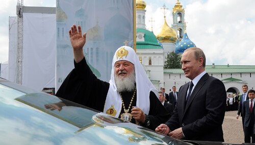 Patriarcha Cyryl I i Władimir Putin