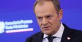 Warszawa, 15.01.2024. Premier Donald Tusk podczas konferencji prasowej w KPRM w Warszawie