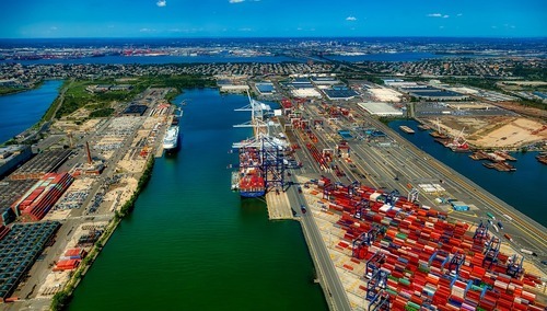 Terminal kontenerowy Bayonne. USA. Ilustracja poglądowa