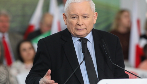 Jarosław Kaczyński w Śniadowie