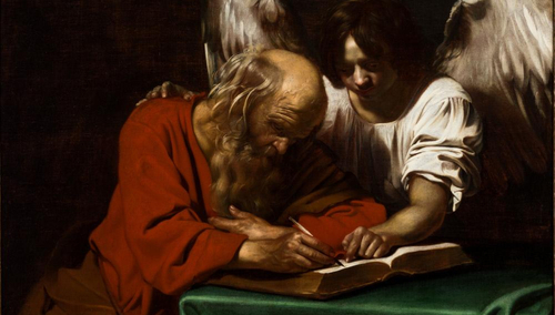 Nicolas Régnier - Święty Mateusz i Anioł