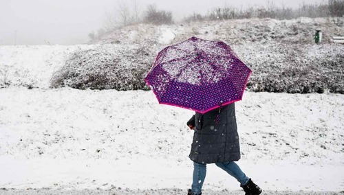 Intensywne opady śniegu w Przemyślu