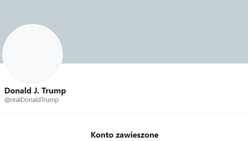 konto Donalda Trumpa na Twitterze zawieszone