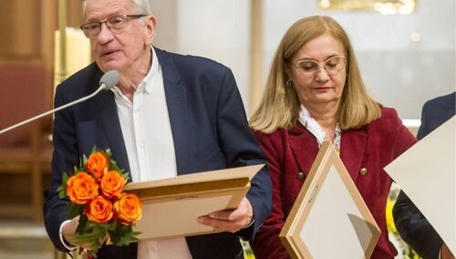 prof. Wojciech Roszkowski oraz Jolanta Sosnowska