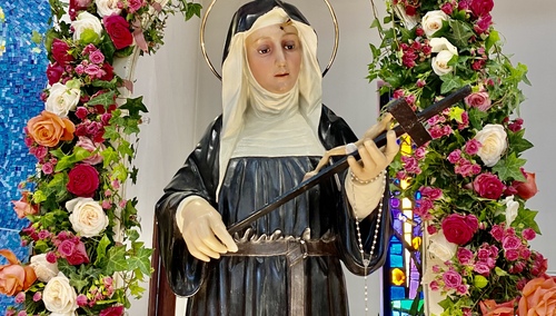 Figura św. Rity w Castellammare del Golfo