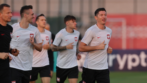 Trening polskiej reprezentacji w Katarze