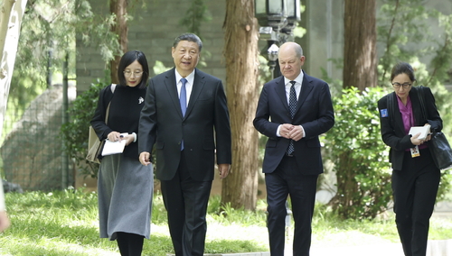 Xi Jinping i Olaf Scholz