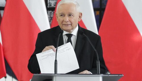 Jarosław Kaczyński na konferencji prasowej 18 października 2024 r.