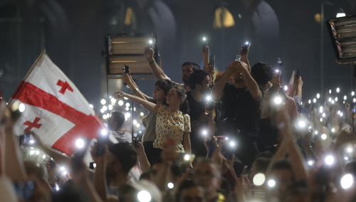 Protesty w Tbilisi