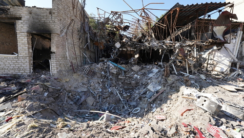 fot. ilustracyjne / zniszczony budynek na Ukrainie