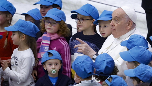 Papież Franciszek w czasie audiencji generalnej spotkał się z dziećmi