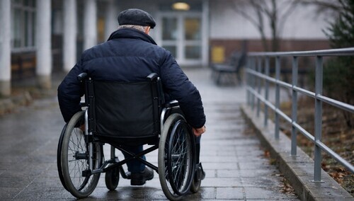 mężczyzna na wózku