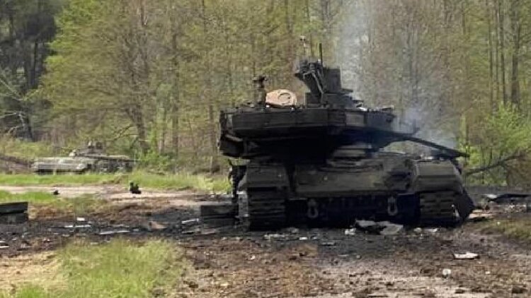 Zniszczony rosyjski najnowszy czołg T-90 M