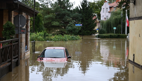 Zalane centrum miasta / Kłodzko
