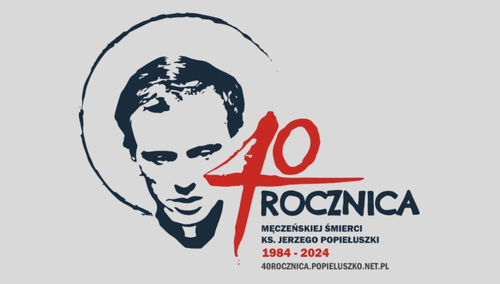 Logotyp obchodów 40. Rocznicy śmierci bł. ks. Jerzego Popiełuszki