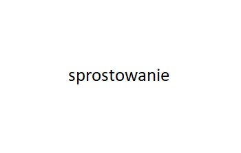 sprostowanie