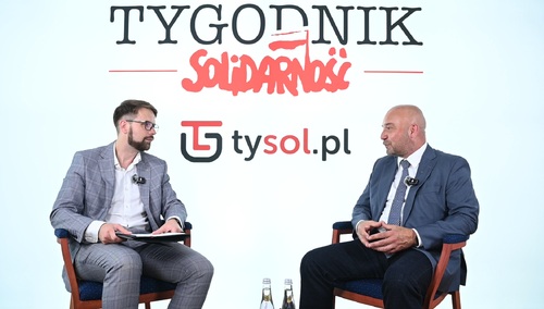 Konrad Wernicki i Mieszko Musiał, prezes zarządu Związku Pracodawców Przemysłu Piwowarskiego "Browary Polskie"