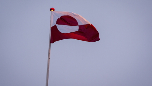 Flaga Grenlandii, zdjęcie poglądowe