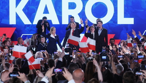 wieczór wyborczy Karola Nawrockiego 