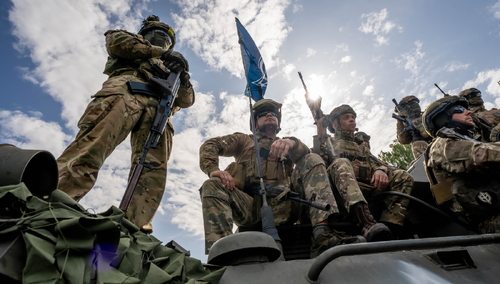 Żołnierze rosyjskiego korpusu ochotniczego