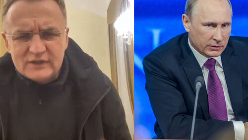 Mer Lwowa Andrij Sadowy oraz prezydent Rosji Władimir Putin