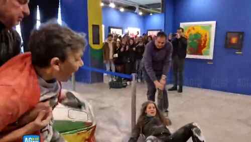 Protest aktywistów we Włoszech