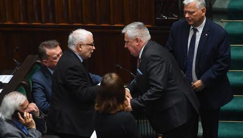 Prezes PiS Jarosław Kaczyński oraz poseł Marek Suski i Ryszard Terlecki